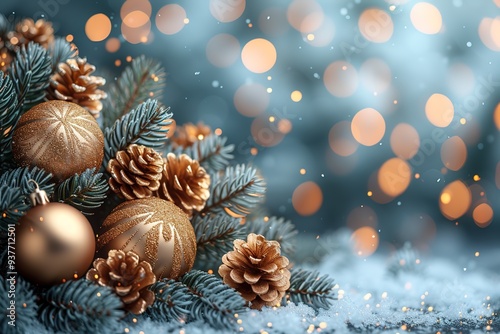 Christmas and New Year background with geometric elements