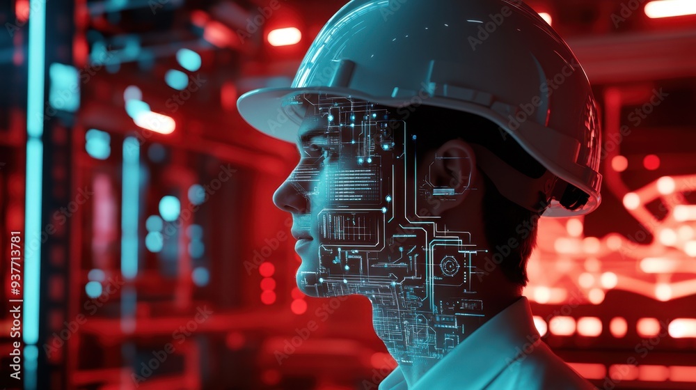 Fototapeta premium The futuristic engineer's interface
