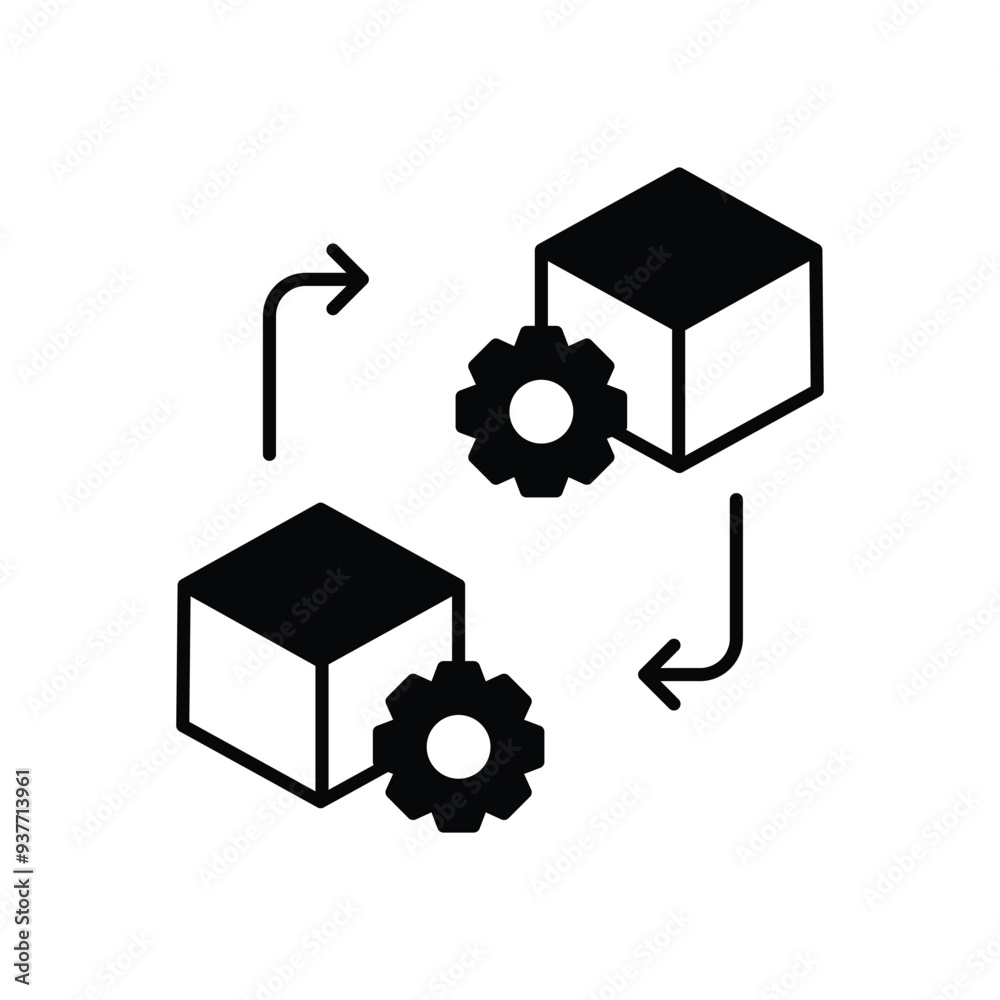 Digital Twins icon vector stock illustration Digital Twins icon vector stock illustration