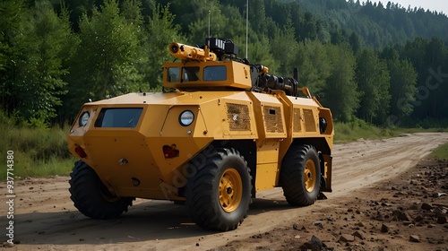 Mine detecting vehicle for way clearance
 photo