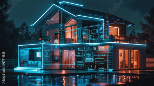 Smart home automation devices technology system security network