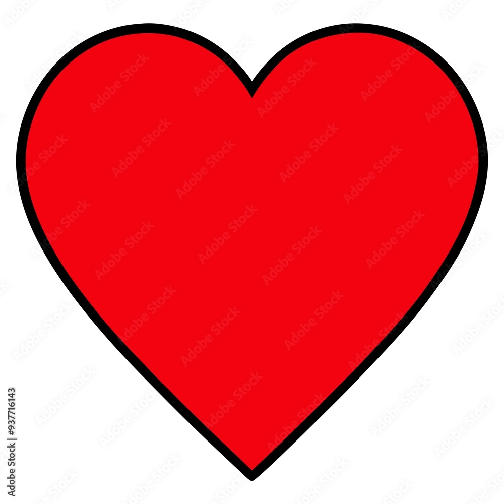 Red color heart icon on white background generated by AI Red color heart icon on white background generated by AI