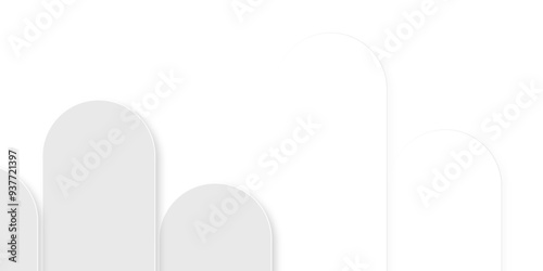 white elegant geometric background. background with lines 3d rendering. abstract several way of parallel White long rectangle bars group wall on copy space gray background