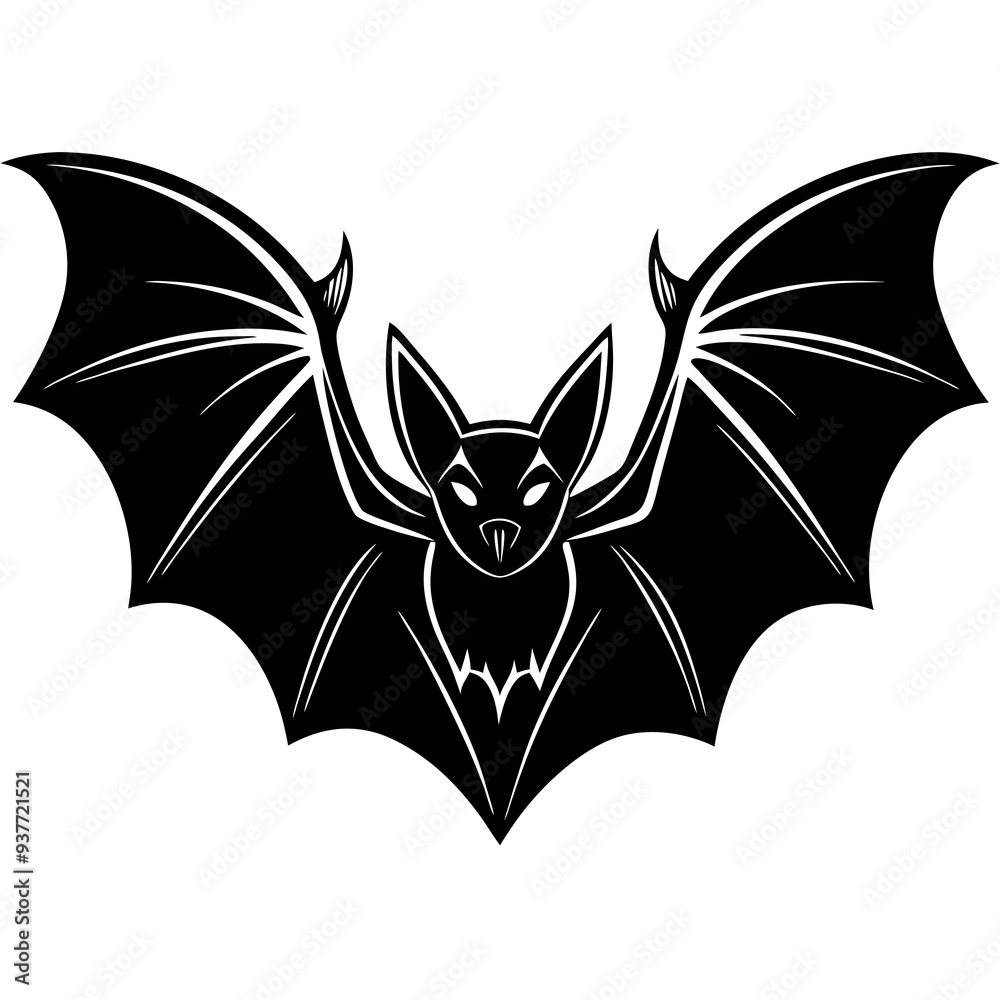 Flying bat silhouette Vector Flying bat silhouette Vector