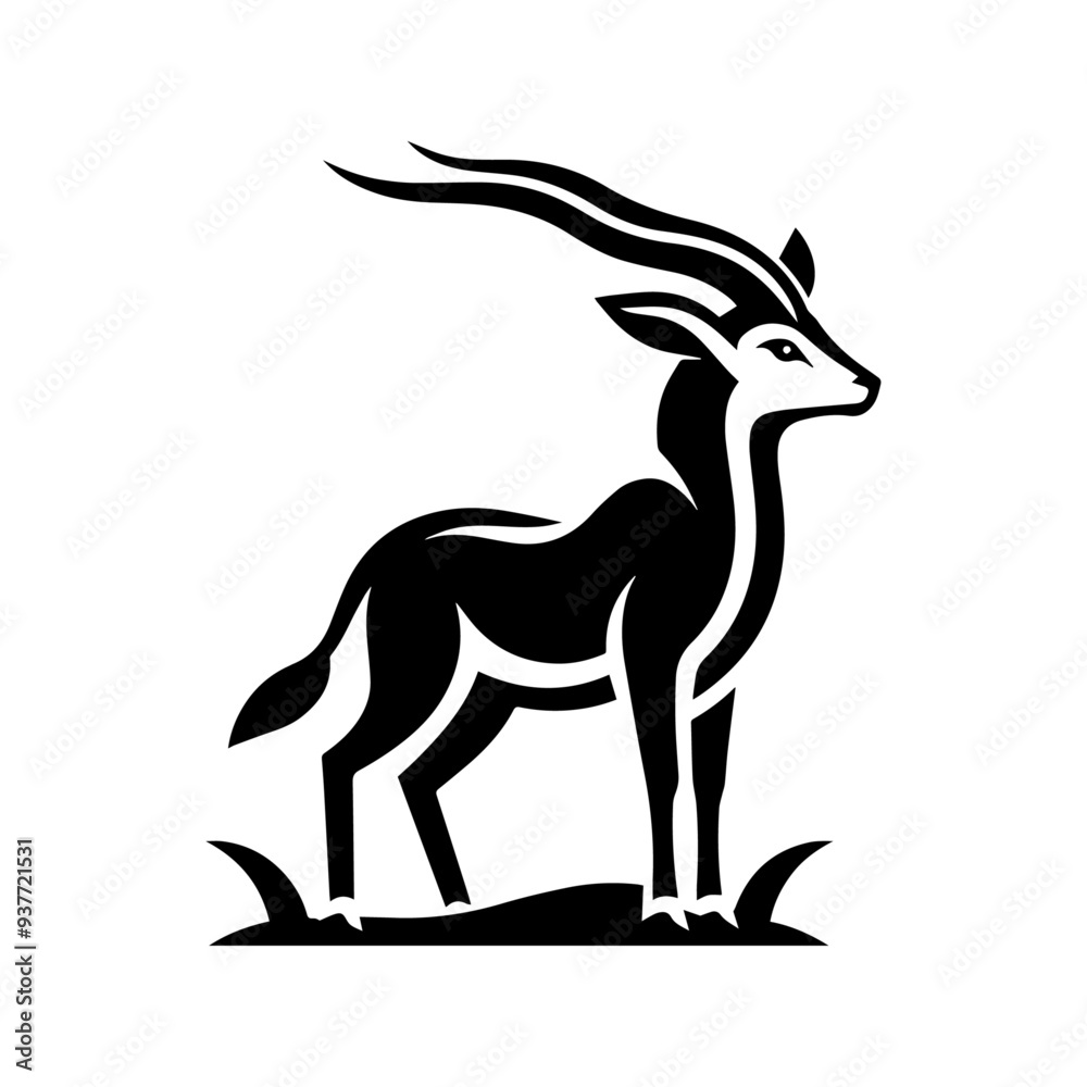 Antelope vector icon illustration Antelope vector icon illustration
