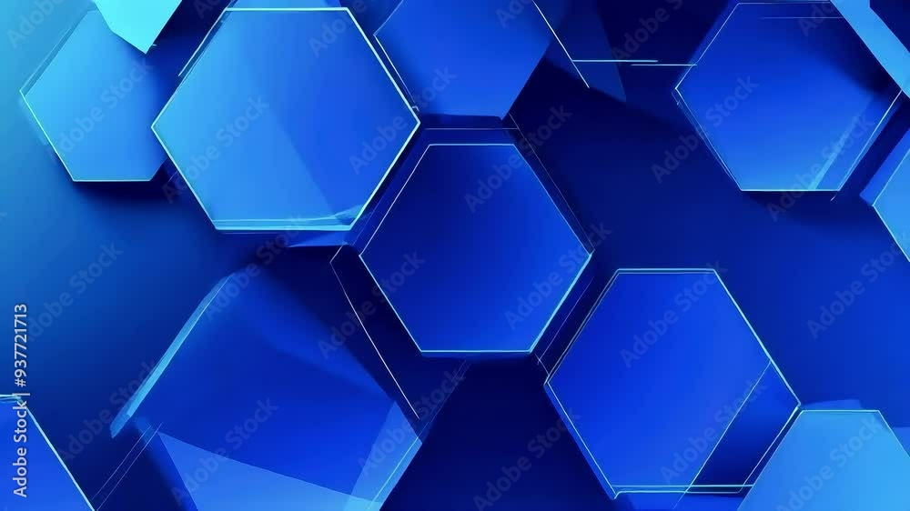Abstract Blue Hexagon Pattern Abstract Blue Hexagon Pattern