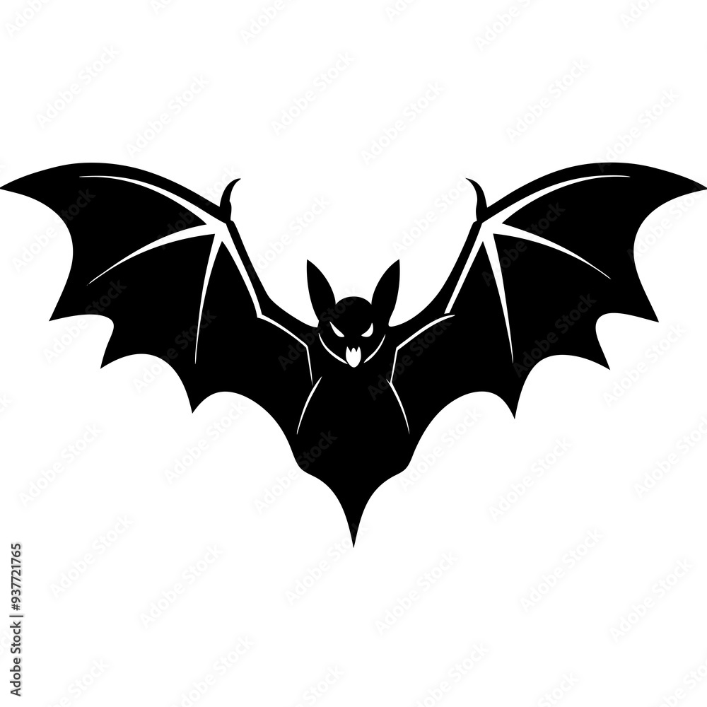 Flying bat silhouette Vector