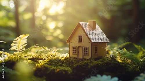 The miniature house in forest