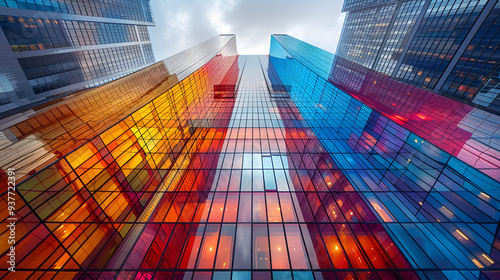 Wallpaper Mural a multicolored glass skyscrapers Torontodigital.ca