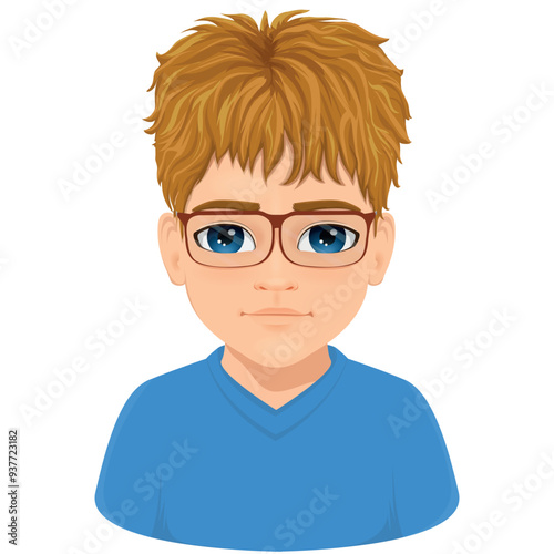 Portrait of cute boy with blond hair