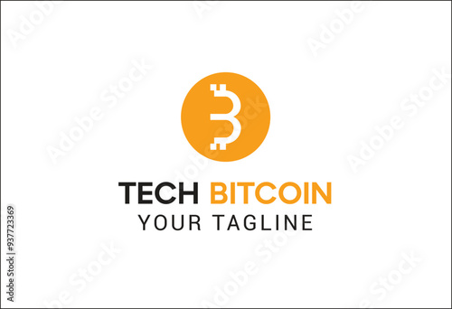 illustration Bitcoin Crypto technology logo in vector template