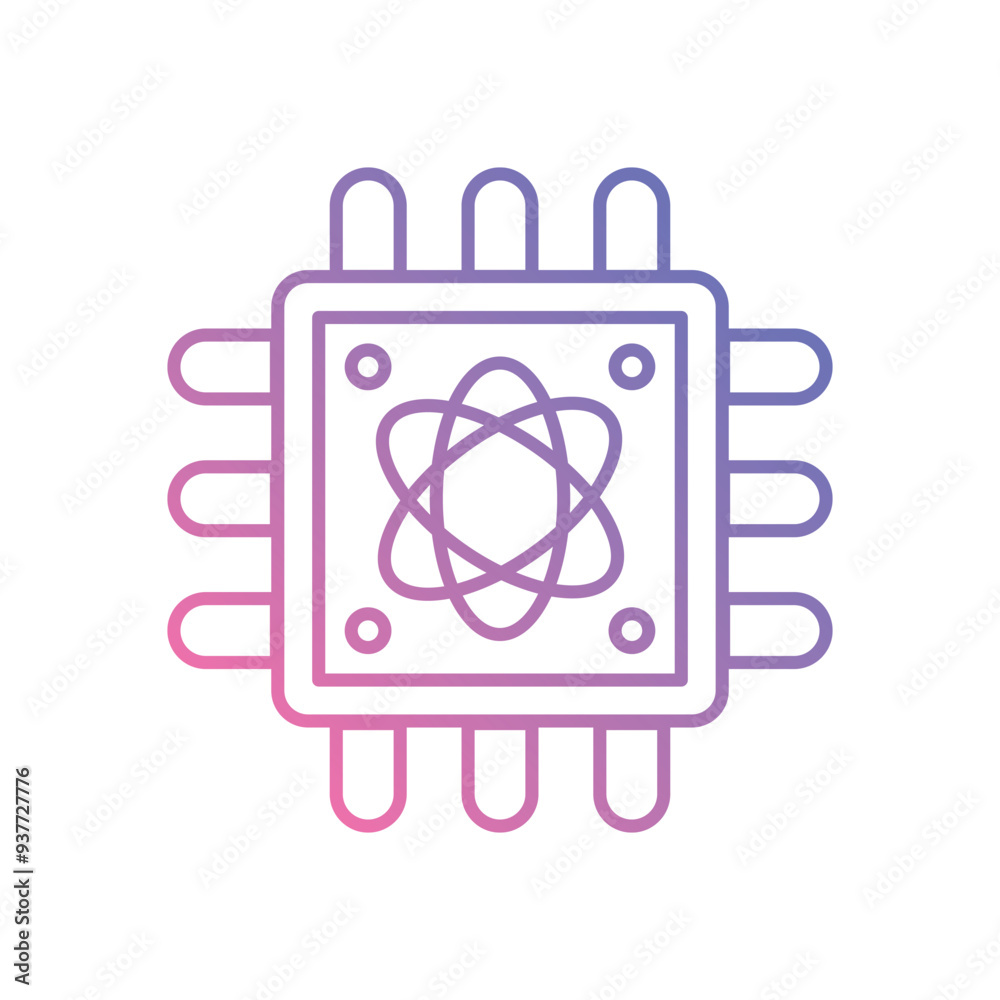 Quantum Computing icon vector stock illustration Quantum Computing icon vector stock illustration