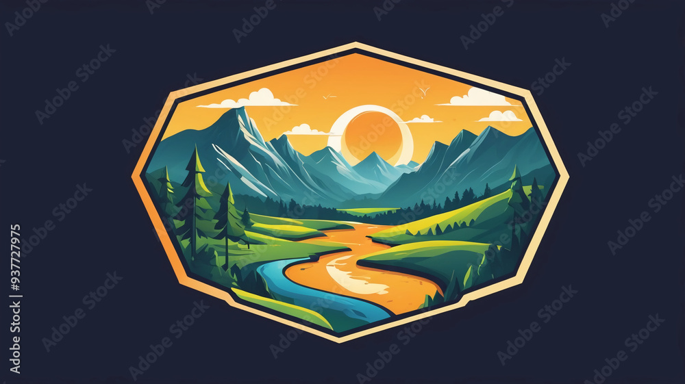 Valley Logo Design Vector Valley Logo Design Vector