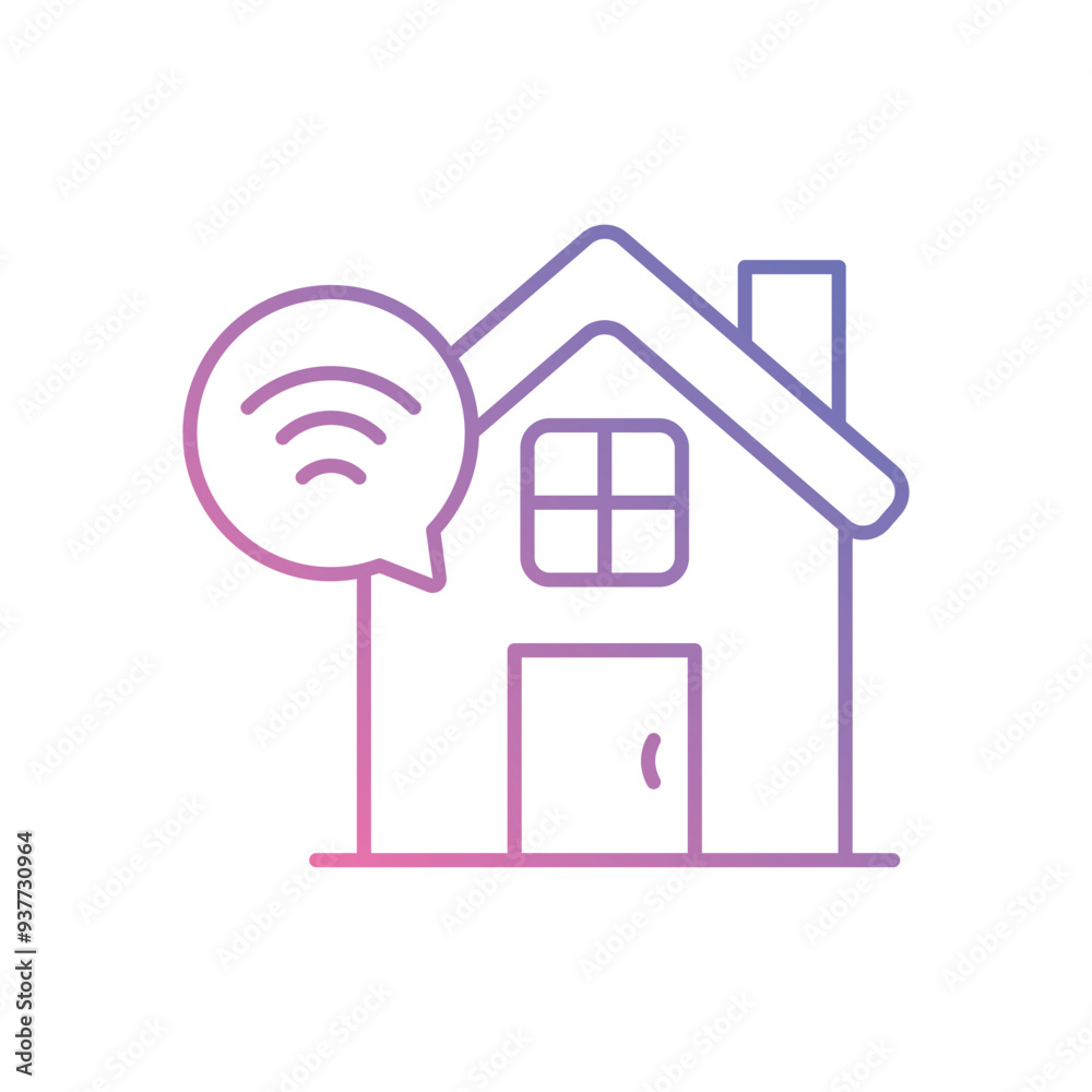 Smart Homes icon vector stock illustration Smart Homes icon vector stock illustration