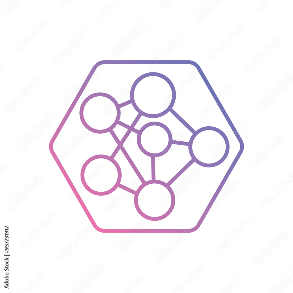 Neural Networks icon vector stock illustration