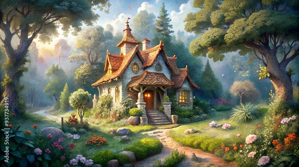 Beautiful Three Dimensional House in Nature - Stunning Garden and Beautiful View Beautiful Three Dimensional House in Nature - Stunning Garden and Beautiful View