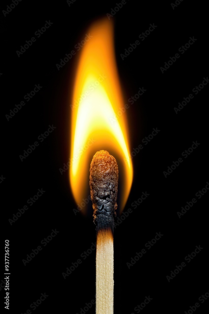 a matchstick with a flame on it a matchstick with a flame on it