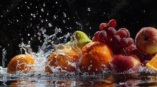 Fresh Fruit in the Water Whirlwind