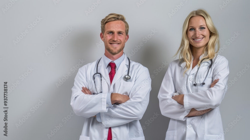 Fototapeta premium The confident medical team.