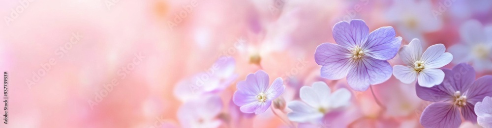 Ethereal Floral Composition with Soft Pastel Hues