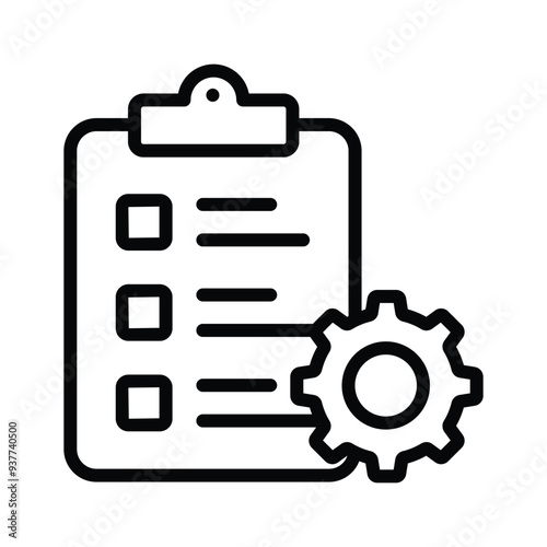 Order processing icon design, checklist management vector