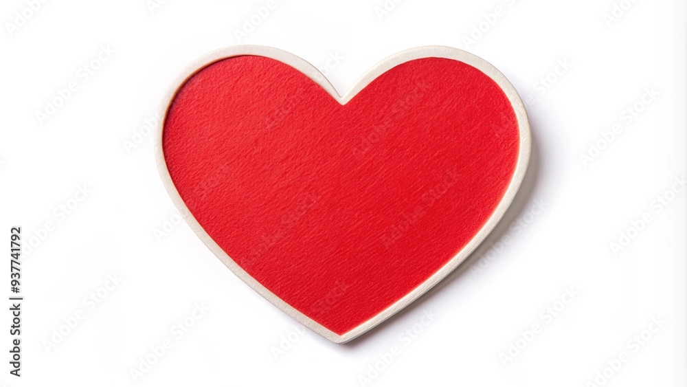 Red heart shape sticker isolated on white background, love, romance, passion, symbol, Valentine's Day, cute, adhesive Red heart shape sticker isolated on white background, love, romance, passion, symbol, Valentine's Day, cute, adhesive