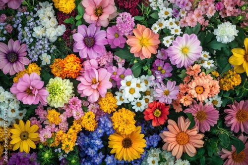 Bright and Colorful Flowers in Full Bloom