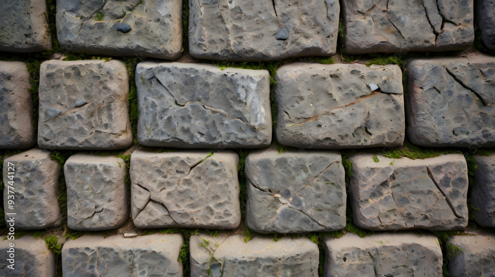 an aged cobblestone path an aged cobblestone path
