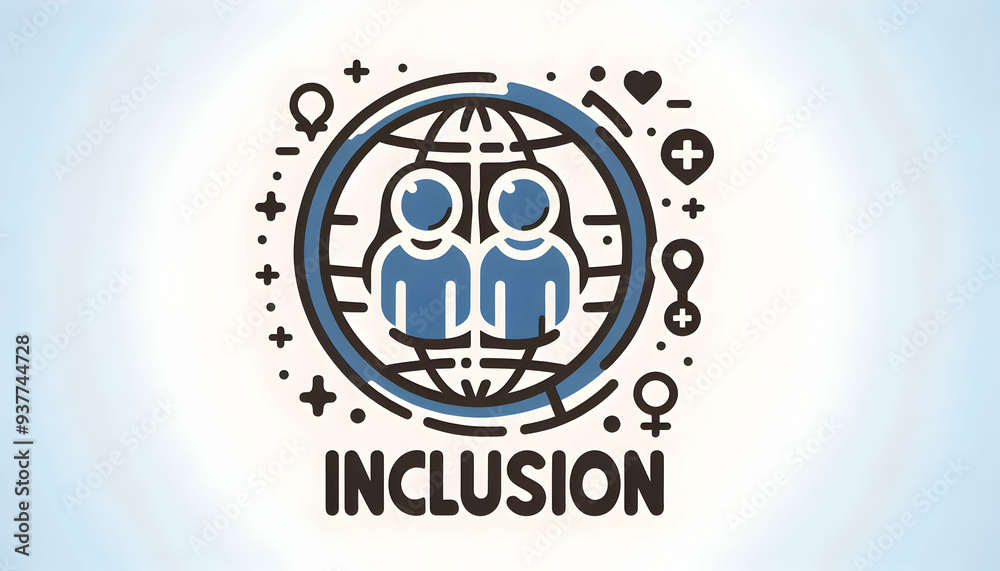 same sex parents Globe with Inclusion Text concept as An isolated vector of a globe with two icons representing same sex parents and the word Inclusion in a modern font. This design symbolizes global same sex parents Globe with Inclusion Text concept as An isolated vector of a globe with two icons representing same sex parents and the word Inclusion in a modern font. This design symbolizes global