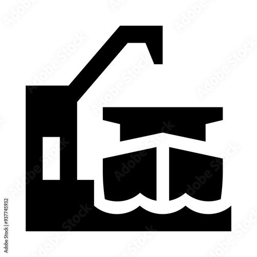 Sea freight solid icon