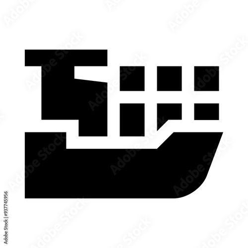 Sea freight solid icon