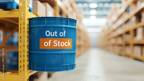 Inventory stockout, empty bin with 