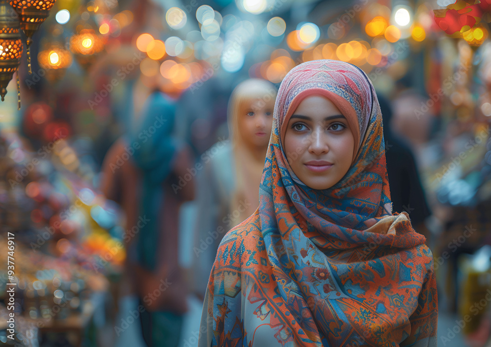 a person wearing a head scarf
a person wearing a head scarf