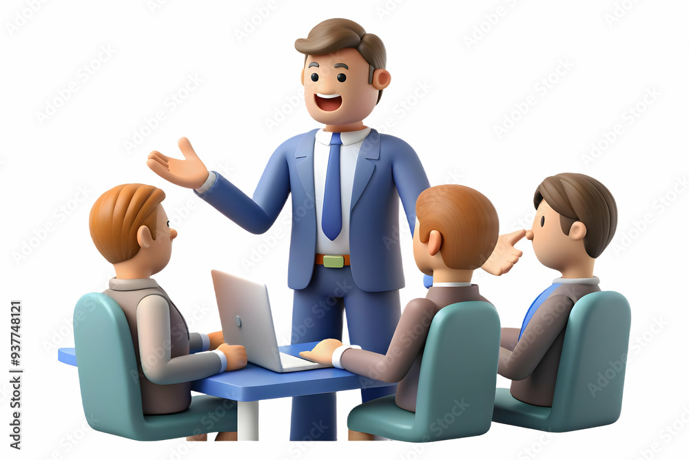 Flat Candid shot of a team leader resolving a conflict between colleagues concept as A candid moment of a team leader resolving a conflict between colleagues. The camera captures the tension and the l