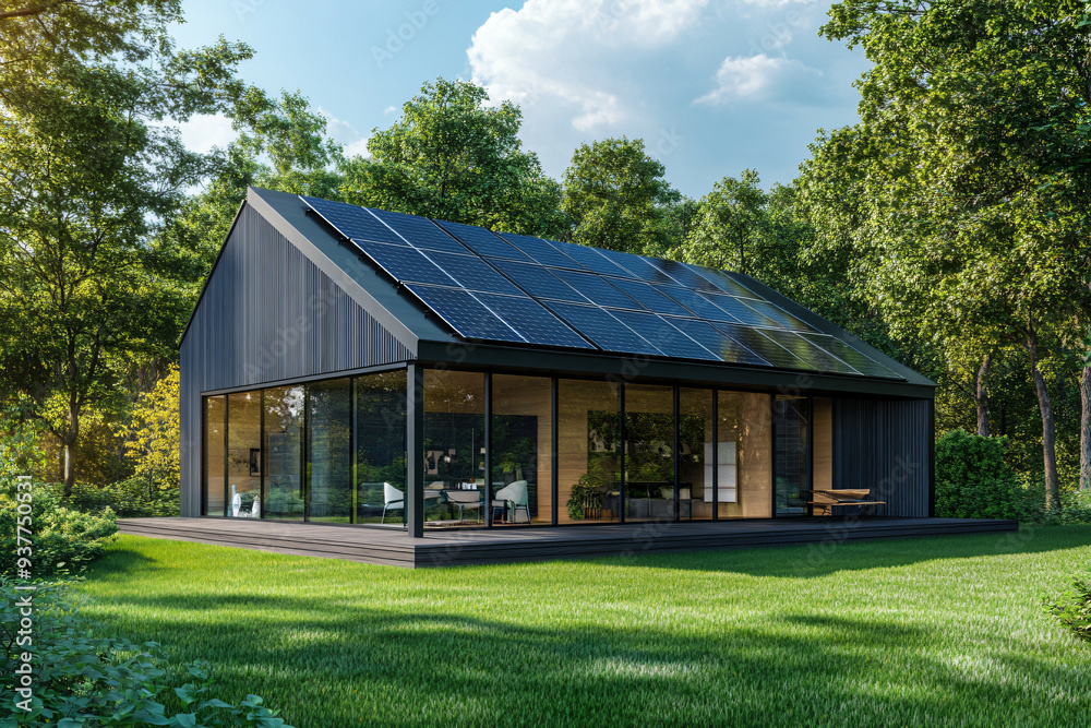 Modern Solar Home. Modern Solar Home.