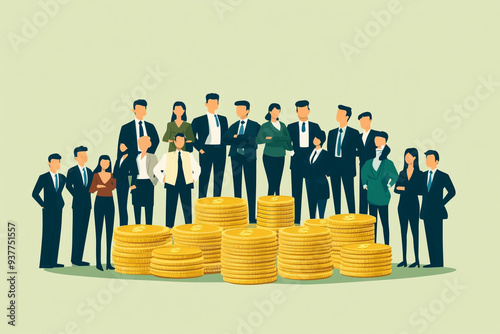 Coin in business concept.