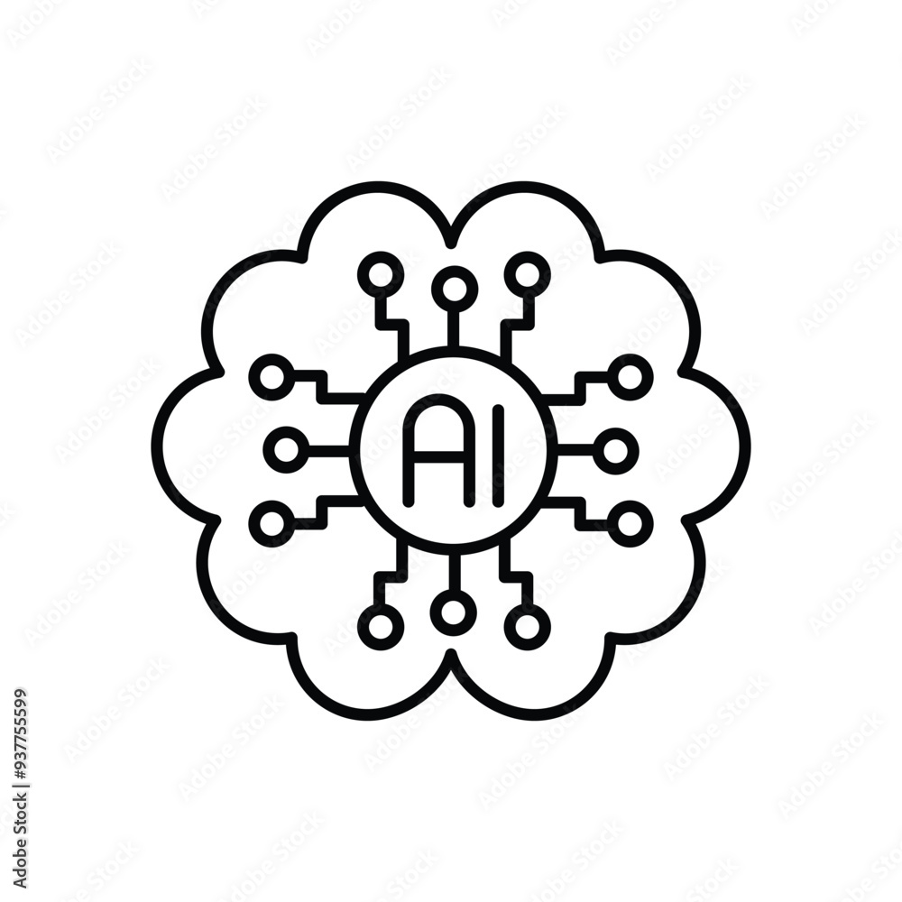 Ai-driven Finance icon vector stock illustration Ai-driven Finance icon vector stock illustration