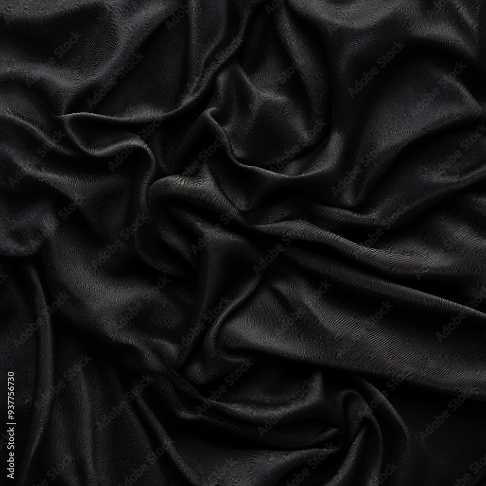 Black fabric texture with some wrinkles Black fabric texture with some wrinkles