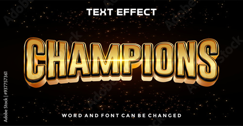 Champions editable text effect