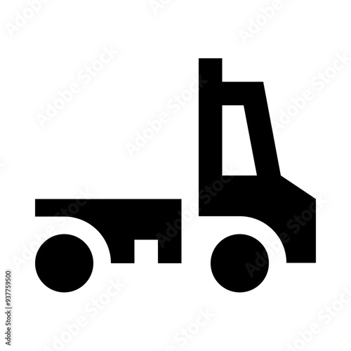 Truck freight cargo solid icon