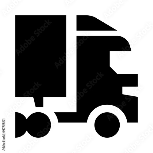 Truck freight cargo solid icon