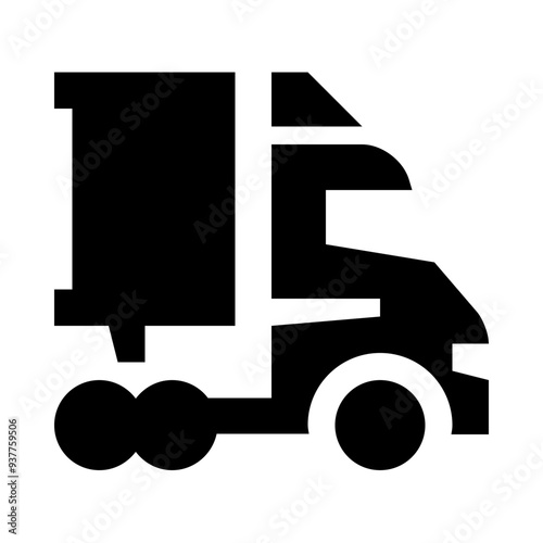 Truck freight cargo solid icon