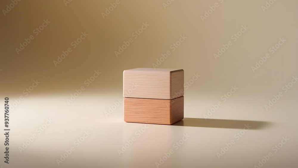 Puzzle Block Wood Isolated.