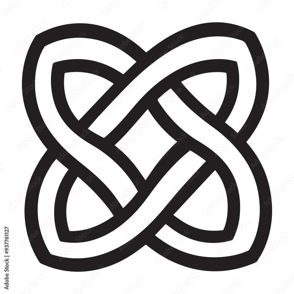 Celtic Tree of Life Clipart, Celtic Tree  Silhouette - knot Celtic illustration in black and white