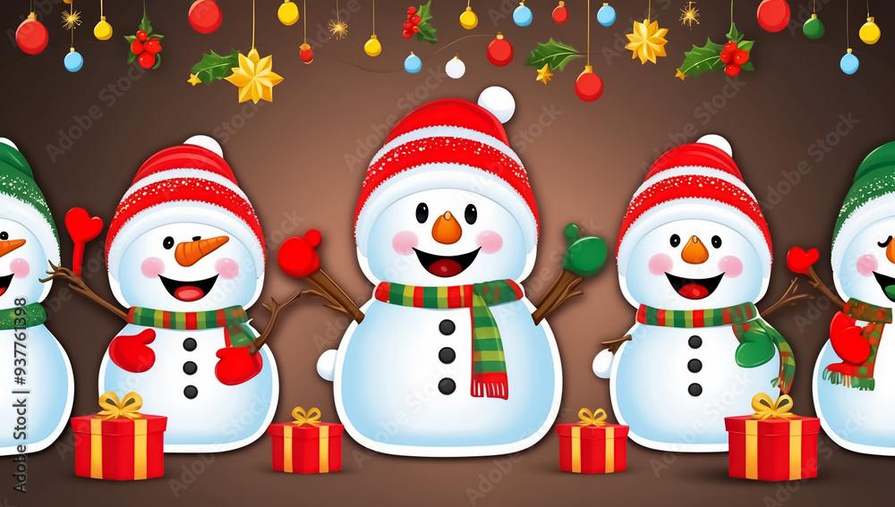 sticker happy snowman christmas sticker happy snowman christmas
