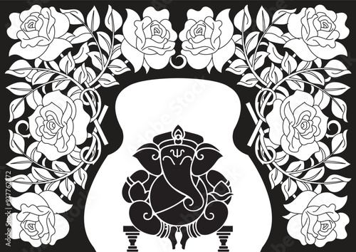 Decorating for a Makhar (shrine or stage) for Lord Ganesha during Ganesh Chaturthi or any other special occasion involves creativity and devotion	
