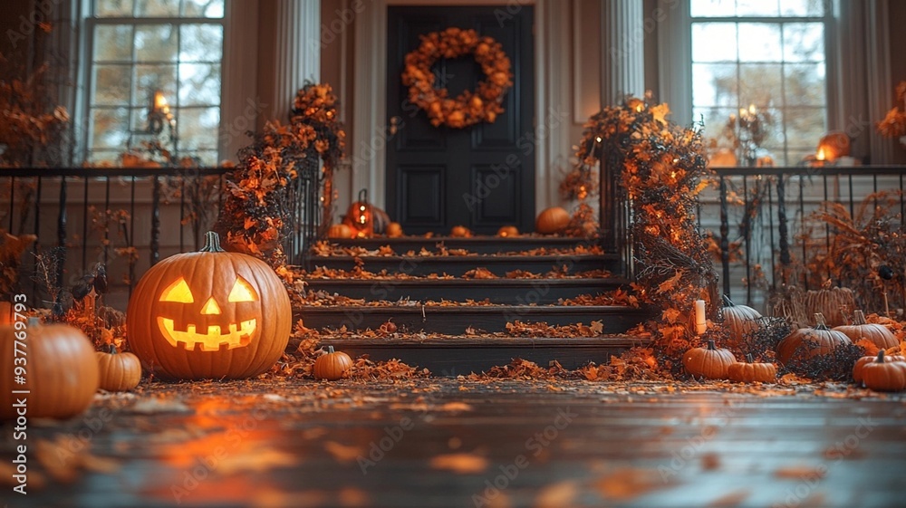 Obraz premium halloween pumpkin lantern