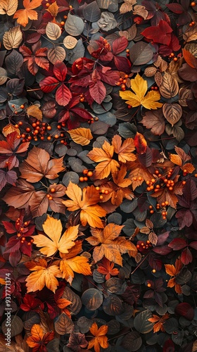 Autumn foliage backdrop
