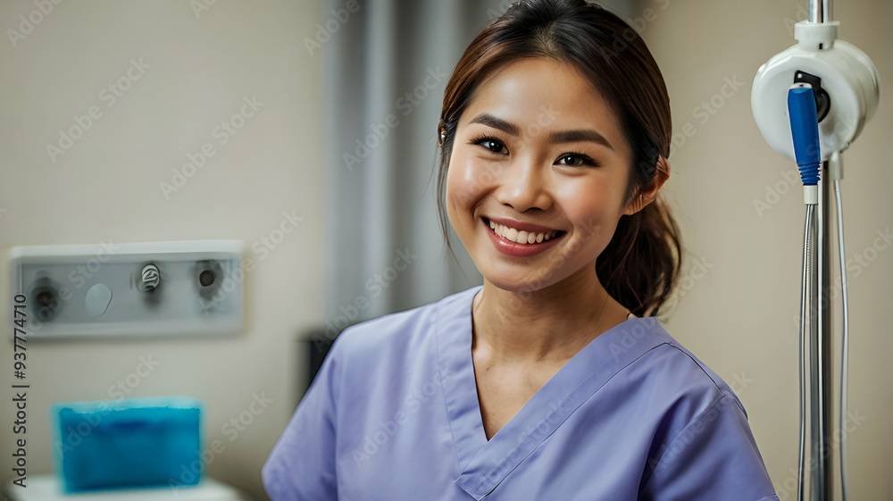 Portrait of smiling nurse in hospital Portrait of smiling nurse in hospital