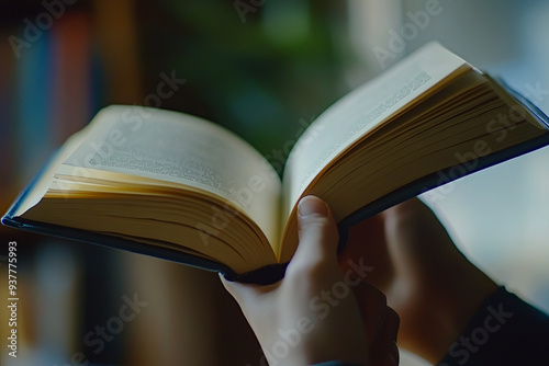 POV angle of a person flipping through a book
 photo